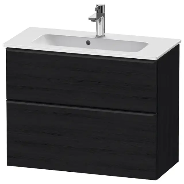 Duravit D-Neo Тумбочка подвесная Compact 81x37.2x62.5см., раковина, 1 ящик, цвет: Black Oak