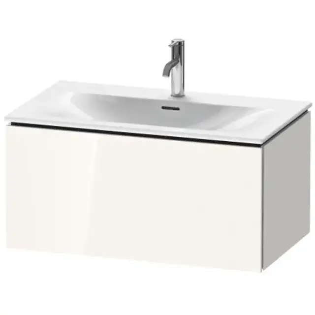 Duravit L-Cube База подвесная 82x48.1x40см с раковиной, 1 выдвижное отделение, цвет: глянцевый белый