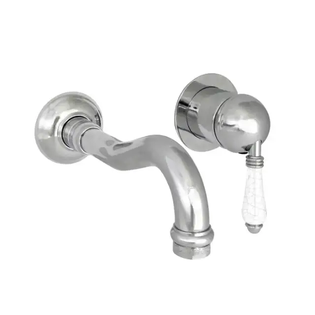 Nicolazzi P.m. Blanc A Cмеситель для умывальника однорычажный, встраиваемый, излив: 175мм, ручки состаренная керамика, цвет: хром