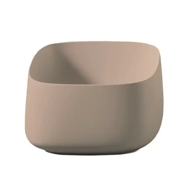 Artceram Cognac Раковина накладная Quadro 43x43 см, Saniglaze, цвет: biscuit