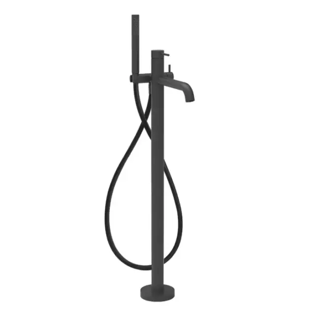 GESSI 316 Смеситель для ванны, напольный, с душевой лейкой, цвет: Black XL