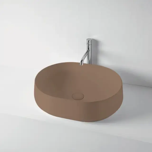 Kerasan F10 Раковина накладная 56х44см, без отв., цвет: bruno Matt