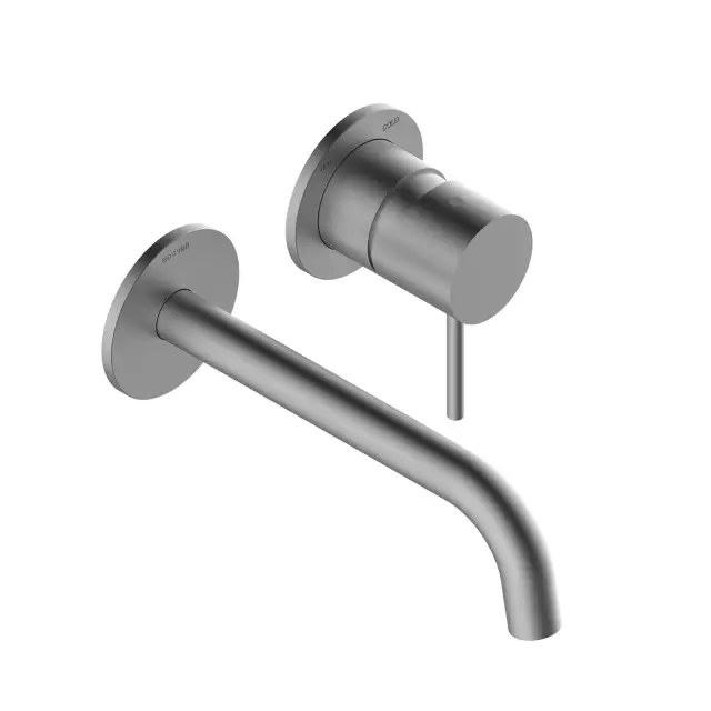 Bossini Teo Line Смеситель встраиваемый для раковины, излив 18,5 см, цвет: Brushed Nickel