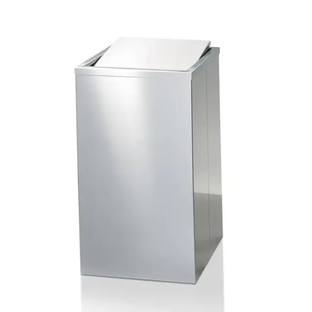 Decor Walther DW 215 Корзина для белья 32x32x58см, напольная, цвет: сталь матовая