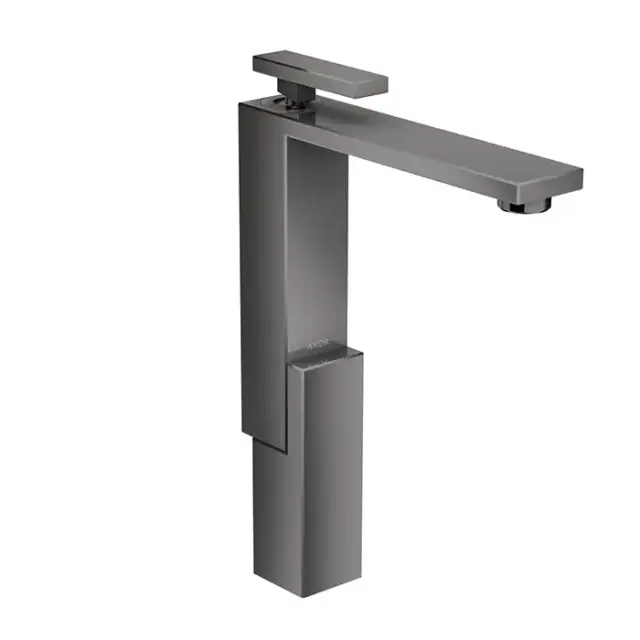 Axor Edge Смеситель для раковины, на 1 отв., с донным клапаном push/open, излив 180мм, цвет: черный