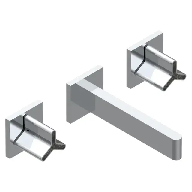 THG ICON-X CARBONE GOLD Смеситель для раковины, настенный, цвет: хром