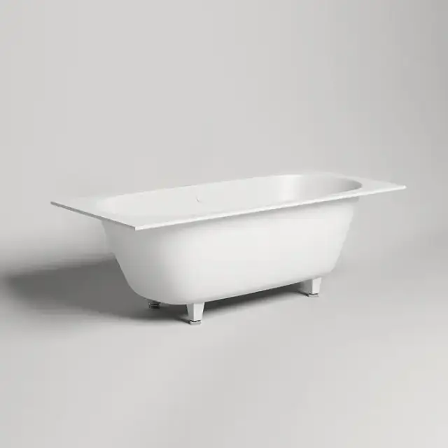 Salini Ornella Axis 180 Встраиваемая ванна 180х80х60см, прямоугольная, материал: S-Sense, цвет: белый глянцевый