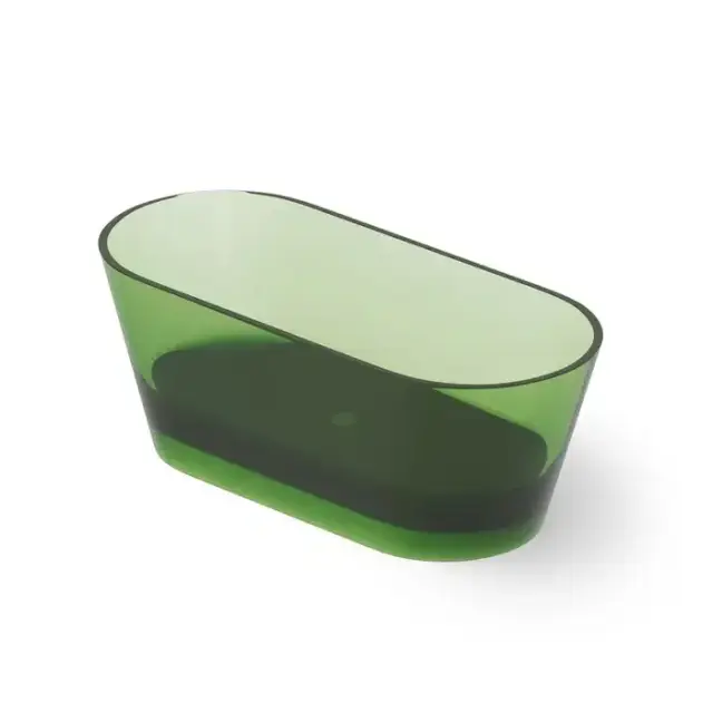 Dea Design Shadow Ванна 160х70х58см., отдельностоящая, Glasstech, прозрачная смола, цвет: Emerald R3