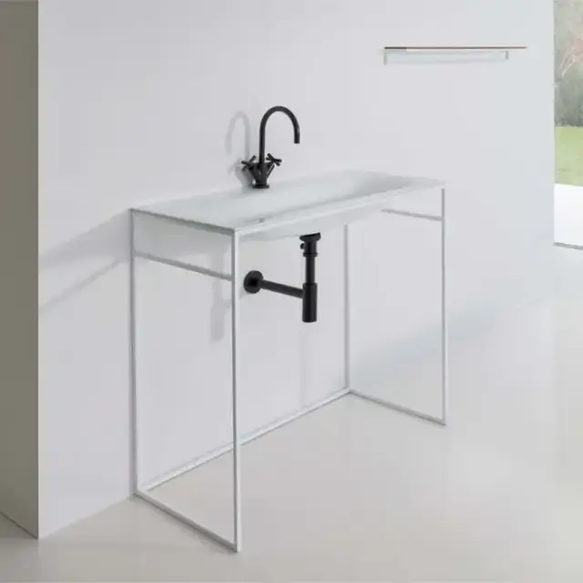 Bette Lux Shape Раковина на каркасе 60х49.5см, напольная, 1 отв., без перелива, цвет: белый