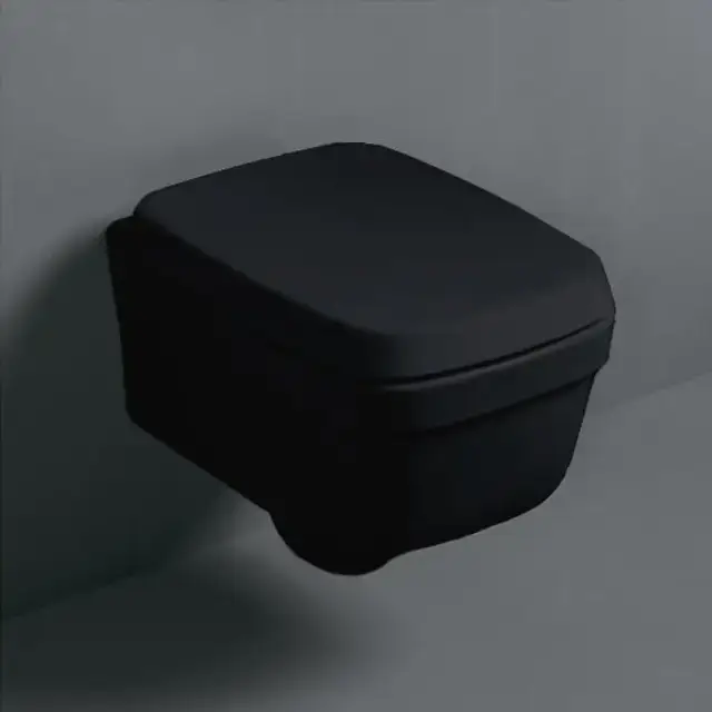 SIMAS Evolution Унитаз подвесной 52х37см с сиденьем микролифт, цвет: черный