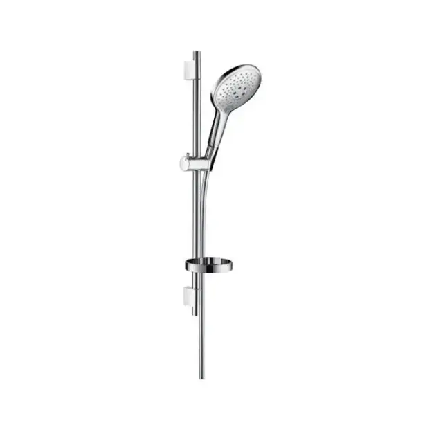 Hansgrohe Raindance Select 150 Душевой гарнитур, ручной душ Raindance Select 150 3jet, штанга Unica’S Puro 650 мм, шланг Isiflex 1600 мм, мыльница Casetta’Puro, цвет: хром