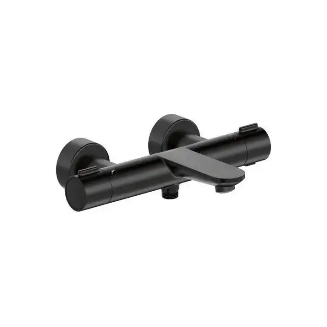 Duravit Wave Смеситель для ванны, настенный, термостатический, цвет: черный матовый