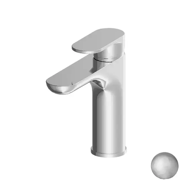 Gattoni H2Omix7000 Смеситель для раковины с донным клапаном, излив 117,5 мм цвет: Nickel Spazzolato