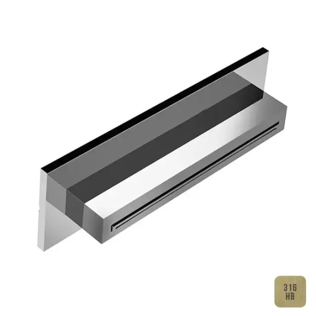 Almar Waterfalls Излив для ванны 34.6х8см., настенный, &quot;водопад&quot;, цвет: High Brass Brushed PVD