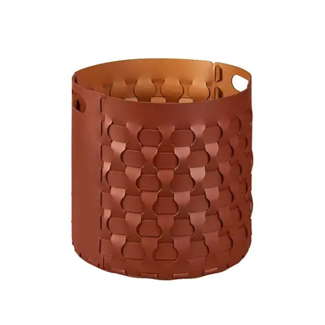 Colombo Adj Круглая корзина Dubai D40хH40см., напольная, цвет: бордо/коньяк