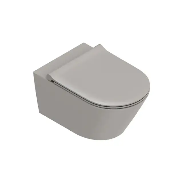 Catalano Zero Унитаз подвесной 55x35см, безободковый, смыв Tornado, покрытие Twinglaze+, цвет: Tortora Satinato