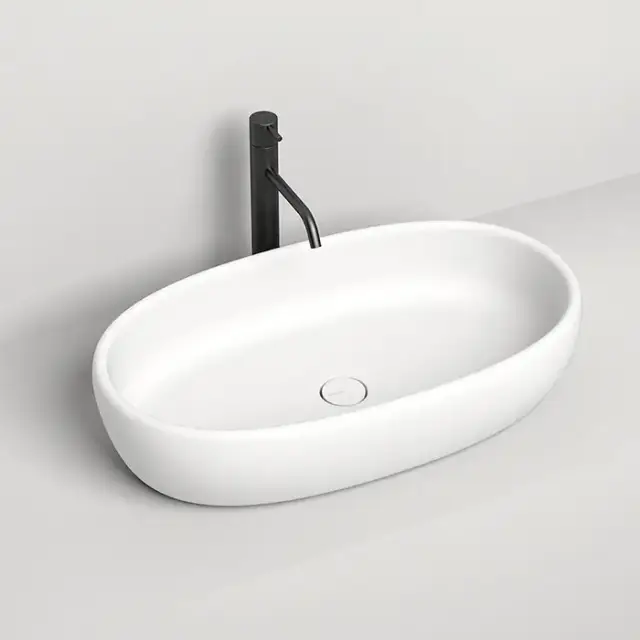 Salini Luce Раковина накладная 69х39,5х15.5cм, без отв., без перелива, S-Stone, цвет: белый матовый