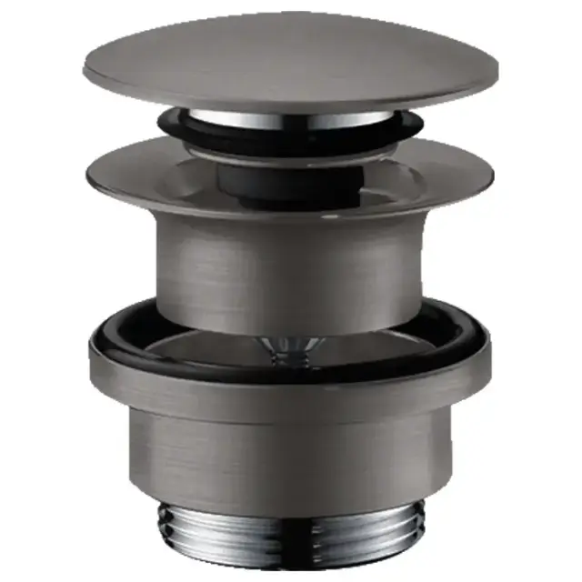 Hansgrohe Донный клапан для раковины и биде, нажимной, цвет шлифованный черный хром