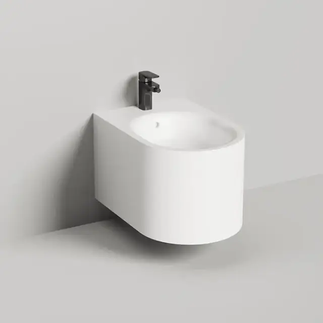 Salini Gemelli Биде подвесное 53х41х30см, материал S-Stone, цвет: белый матовый