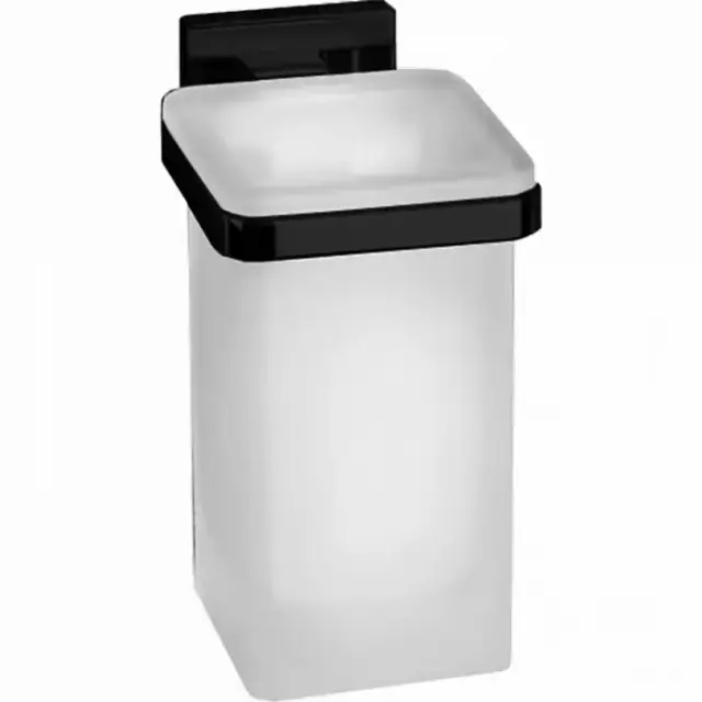 Colombo Basic Q Стакан, подвесной, цвет: чёрный матовый/матовое стекло