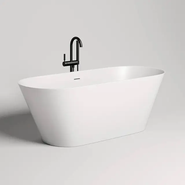 Salini Mona Ванна 170х72х58.5см., отдельностоящая, S-Sense, донный клапан &quot;Up&Down&quot;, сифон, слив-перелив, цвет: белый глянцевый