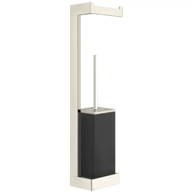 Gessi Inverso Accessories Стойка с держателем т/б и ершиком черным, подвесная, цвет: Warm Bronze Br PVD