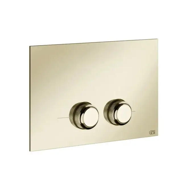 Gessi Venti20 Клавиша смыва для унитаза двойная, для инсталляций Geberit Sigma8 и Sigma12, цвет: Brass PVD