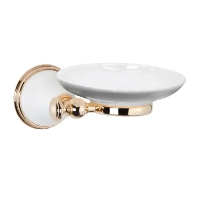 TW Harmony 106, подвесная мыльница, керамическая белая, цвет: белый/золото