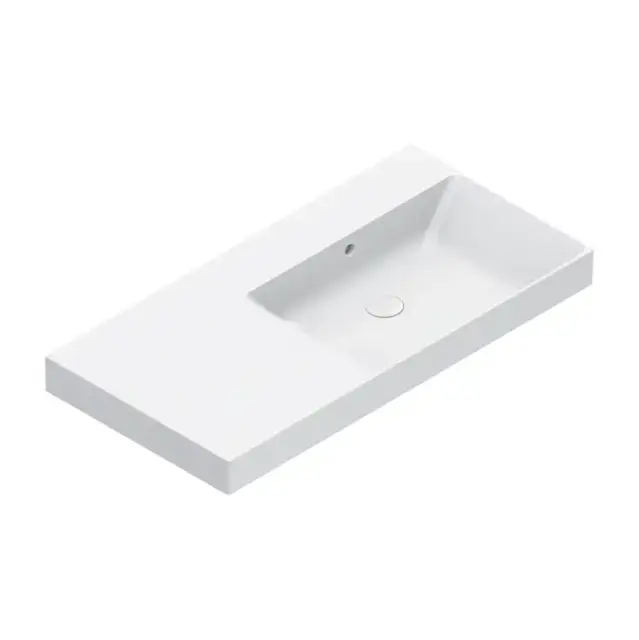 Catalano Zero Раковина 100x50см чаша справа, без отв., цвет: белый глянцевый