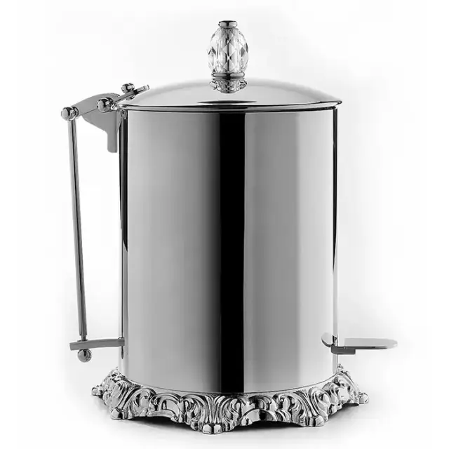 3SC Bally Ведро с крышкой, педалью, soft close, ручка Swarovski, цвет: хром