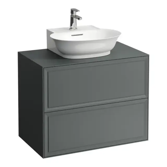 Laufen New Classic Тумба с раковиной, 77.5x45.5x60см, 2 ящиками, подвесная, цвет: серый