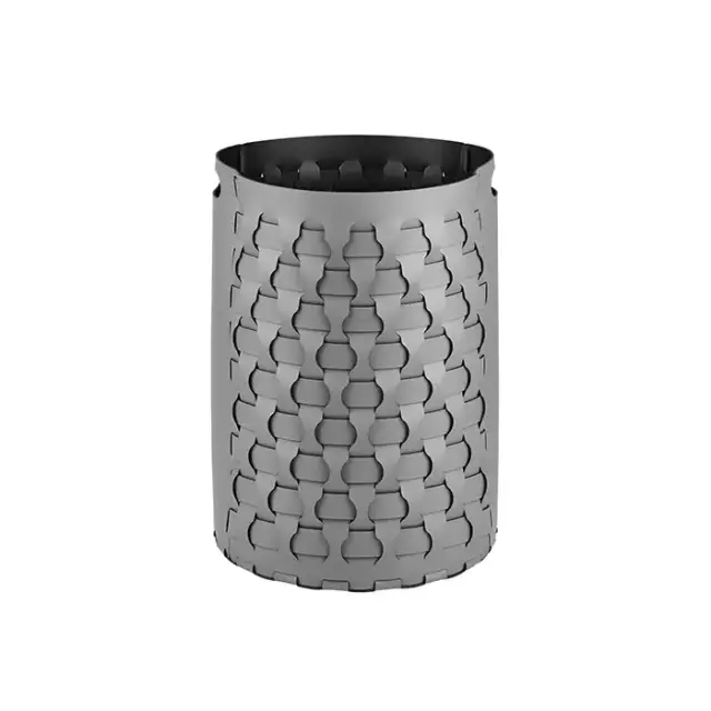 Colombo Adj Круглая корзина Dubai D40хH57см., напольная, цвет: серый/черный