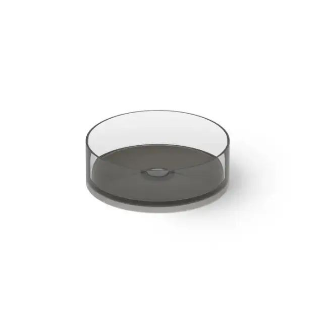 Dea Design Washbasins Раковина 45х45х14.5см., накладная, без отв., Glasstech, прозрачная смола, цвет: Smoky Black R4