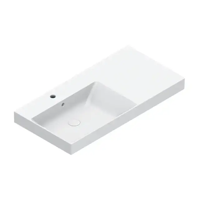 Catalano Zero Раковина 100x50см чаша слева, с 1 отв., цвет: белый глянцевый