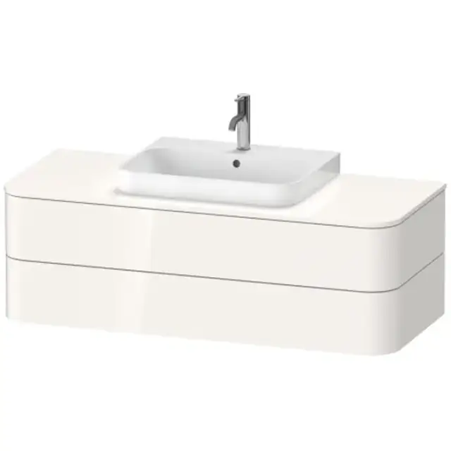 Duravit Happy D.2 Plus Тумба подвесная 130x55х40.8см, с раковиной и 2 ящиками, цвет: белый глянцевый