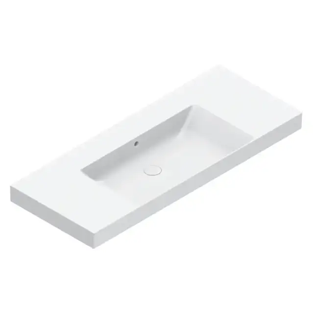 Catalano Zero Раковина 125x50см, без отв., цвет: белый глянцевый