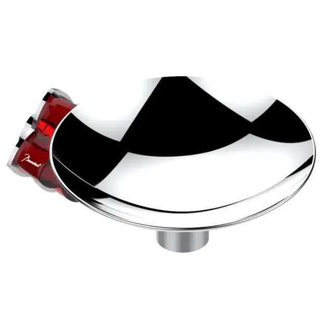 THG Petale de Cristal rouge Мыльница металлическая ø 15см., подвесная, цвет: хром/красный хрусталь