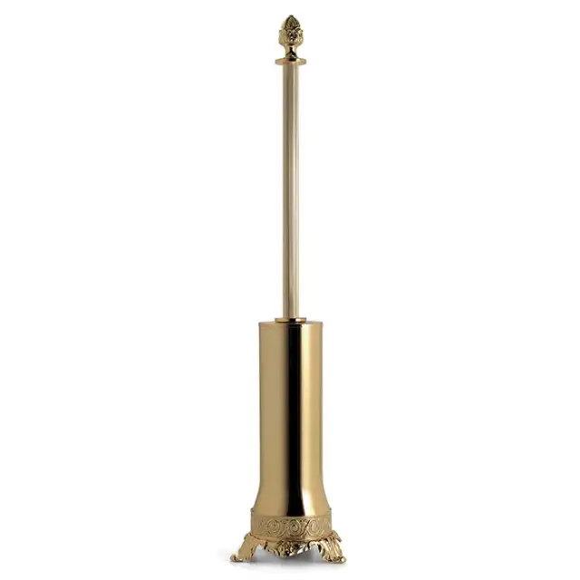 3SC Bally Туалетный ёршик напольный, ручка Queen, цвет: золото 24к. Lucido