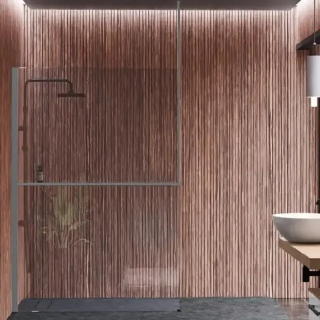 Novellini Kuadra H Душевое ограждение 160х205cм., с свободным входом, Sx, с потолочным кронштейном, с полкой, стекло прозрачное, цвет: Silver