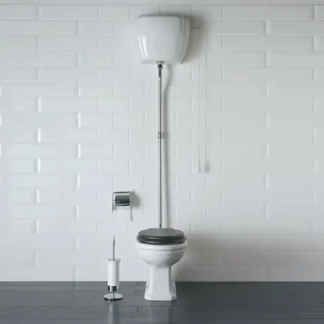 Globo Paestum Унитаз напольный  58х37,5см, слив универсальный, с высоким бачком, трубой, цвет: белый/хром