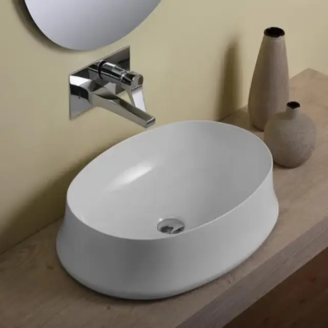 SIMAS Sharp Раковина 60х42 см, без отв., цвет: белый