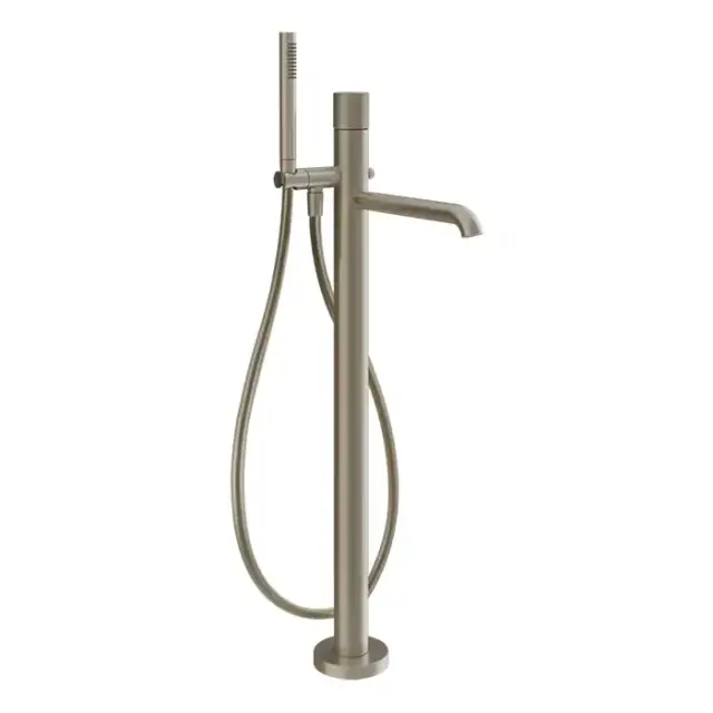 Gessi Habito Rigato Смеситель для ванны, напольный, цвет: Finox Brushed Nickel