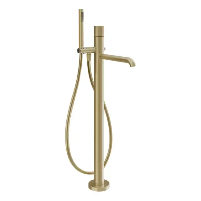 Gessi Habito Rigato Смеситель для ванны, напольный, цвет: Brass Brushed PVD
