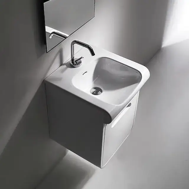 Kerasan Inka Project База INKA подвесная, с раковиной, 40см, Цвет: белый глянцевый