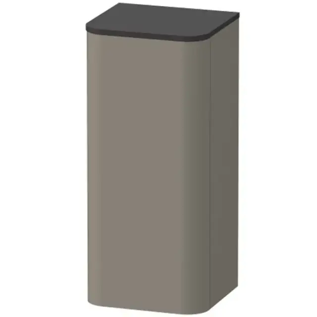Duravit Happy D.2 Plus Пенал подвесной 40x36х88см 1 дверь, 2 стекл. полки, DX, цвет: stone grey satin matt