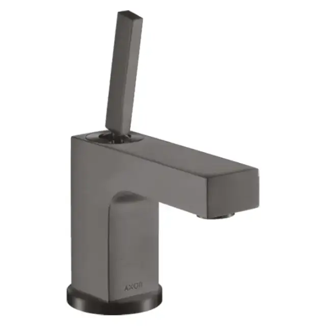 Axor Citterio Смеситель для раковины 80, на 1 отв., излив 10.4см, с донным клапаном, цвет: шлифованный черный хром