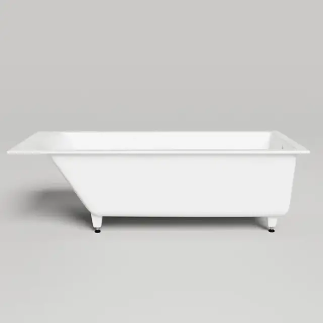 Salini Cascata KIT Встраиваемая ванна 170х70х60см., донный клапан &quot;Click-Clack&quot; белый, сифон, ножки, мат-л: S-Sense, цвет: белый глянцевый