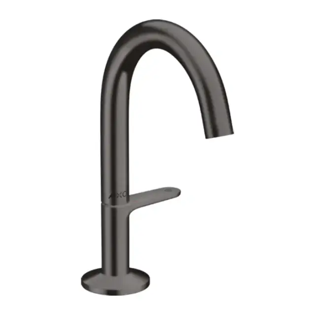 Axor One Смеситель для раковины Sel 140, на 1 отв., с донным клапаном Push-Open, цвет: шлифованный черный хром