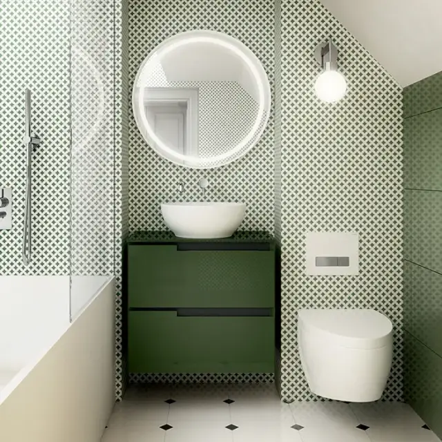 Oasis Profilo Композиция №21 Комплект мебели 60х32х h200см., подвесной, цвет: Forest matt/белый