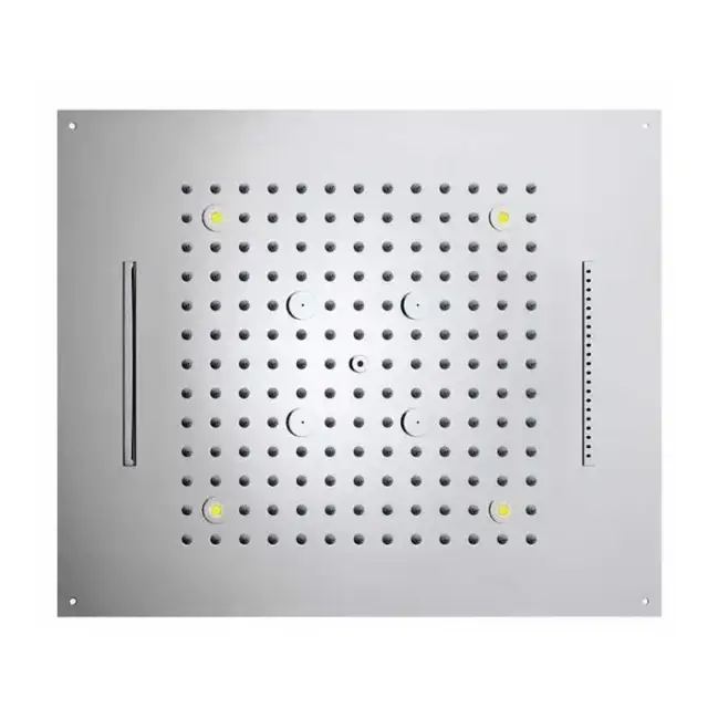 BOSSINI DREAM/4 Верхний душ 570 x 470 мм, с 4 LED RGB, 4 режима (дождь, каскад, водопад, туман), блок питания/управления, Cromoterapia, цвет: хром